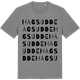 Mid Heather Gray t-shirt med Hags udde ordlek t-shirt