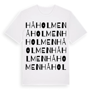 Håholmen ordlek t-shirt – ekologisk bomull t-shirt från Pinshirt