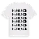 White t-shirt med Håholmen ordlek t-shirt