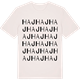 Vintage White t-shirt med Haj ordlek t-shirt