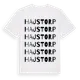 White t-shirt med Hajstorp ordlek t-shirt