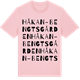 Pink Cotton t-shirt med Håkan-Bengtsgården ordlek t-shirt