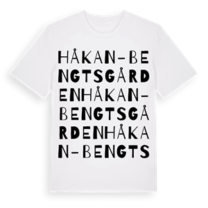 Håkan-Bengtsgården ordlek t-shirt – ekologisk bomull t-shirt från Pinshirt