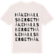 Vintage White t-shirt med Håkehallsberget ordlek t-shirt