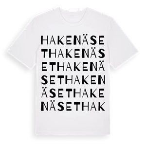 Hakenäset ordlek t-shirt – ekologisk bomull t-shirt från Pinshirt