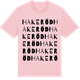 Pink Cotton t-shirt med Hakeröd ordlek t-shirt