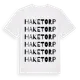 White t-shirt med Haketorp ordlek t-shirt