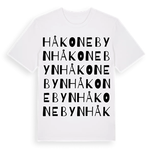 Håkonebyn ordlek t-shirt – ekologisk bomull t-shirt från Pinshirt