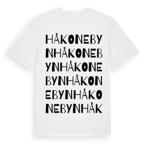 Håkonebyn ordlek t-shirt – ekologisk bomull t-shirt från Pinshirt