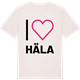 Vintage White t-shirt med Jag älskar Häla t-shirt stort tryck