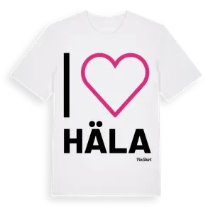 Jag älskar Häla t-shirt stort tryck – ekologisk bomull t-shirt från Pinshirt