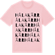 Pink Cotton t-shirt med Hålakärr ordlek t-shirt