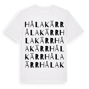 Hålakärr ordlek t-shirt – ekologisk bomull t-shirt från Pinshirt