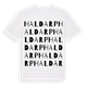 White t-shirt med Haldarp ordlek t-shirt