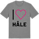 Mid Heather Gray t-shirt med Jag älskar Håle t-shirt stort tryck