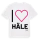 White t-shirt med Jag älskar Häle t-shirt stort tryck