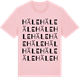 Pink Cotton t-shirt med Häle ordlek t-shirt