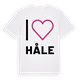 White t-shirt med Jag älskar Håle t-shirt stort tryck