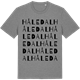 Mid Heather Gray t-shirt med Håle dal ordlek t-shirt