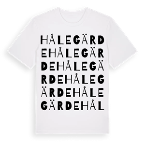 Hålegärde ordlek t-shirt – ekologisk bomull t-shirt från Pinshirt