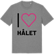 Mid Heather Gray t-shirt med Jag älskar Hålet t-shirt stort tryck