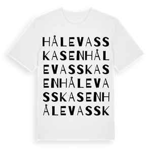 Hålevasskasen ordlek t-shirt – ekologisk bomull t-shirt från Pinshirt