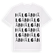 White t-shirt med Hälgån ordlek t-shirt