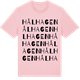 Pink Cotton t-shirt med Hålhagen ordlek t-shirt