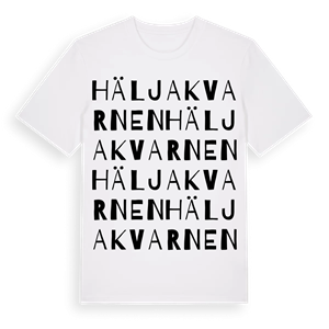 Häljakvarnen ordlek t-shirt – ekologisk bomull t-shirt från Pinshirt