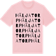 Pink Cotton t-shirt med Häljatorp ordlek t-shirt
