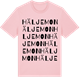 Pink Cotton t-shirt med Häljemon ordlek t-shirt