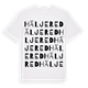 White t-shirt med Häljered ordlek t-shirt