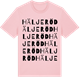 Pink Cotton t-shirt med Häljeröd ordlek t-shirt