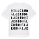 White t-shirt med Häljeröd ordlek t-shirt