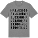 Mid Heather Gray t-shirt med Häljeröd ordlek t-shirt