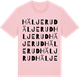 Pink Cotton t-shirt med Häljerud ordlek t-shirt