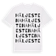 White t-shirt med Häljestena ordlek t-shirt