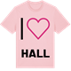 Pink Cotton t-shirt med Jag älskar Hall t-shirt stort tryck