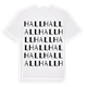 White t-shirt med Hall ordlek t-shirt