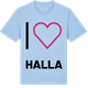 Blue Soul t-shirt med Jag älskar Halla t-shirt stort tryck