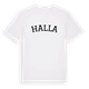 White t-shirt med Halla böjd t-shirt