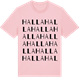 Pink Cotton t-shirt med Halla ordlek t-shirt