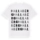 White t-shirt med Hallaberg ordlek t-shirt