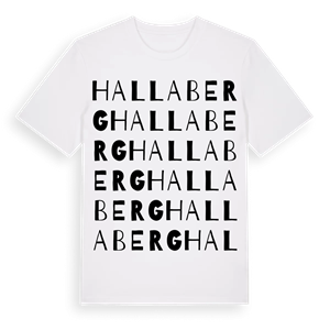 Hallaberg ordlek t-shirt – ekologisk bomull t-shirt från Pinshirt