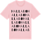 Pink Cotton t-shirt med Hallabo ordlek t-shirt