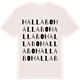 Vintage White t-shirt med Hallabo ordlek t-shirt