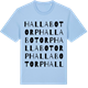 Blue Soul t-shirt med Hallabotorp ordlek t-shirt