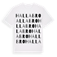 White t-shirt med Hallabro ordlek t-shirt