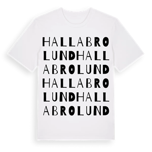 Hallabrolund ordlek t-shirt – ekologisk bomull t-shirt från Pinshirt