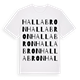 White t-shirt med Hallabron ordlek t-shirt